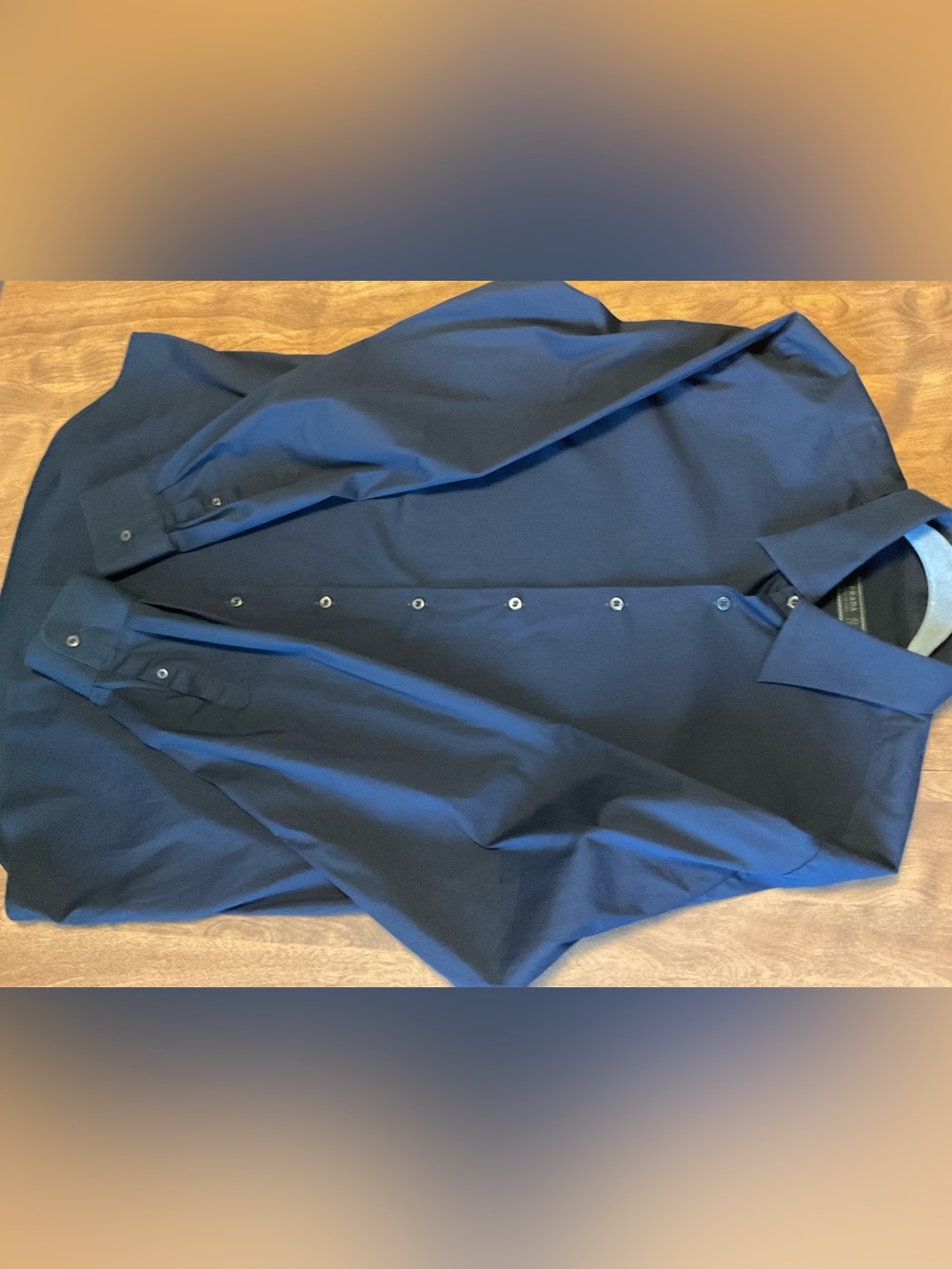 Prada Men's Dark Blue Dress Shirt - Picture 4 of 11